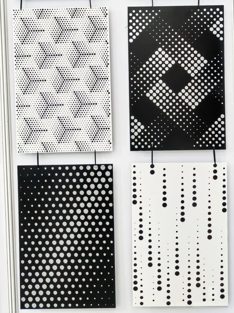Rhythms on perforated alumium panels