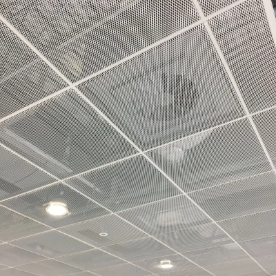 Aluminium expanded mesh installed as ceiling requred ventilation