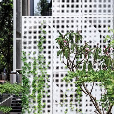 Aluminium perforated cladding panel