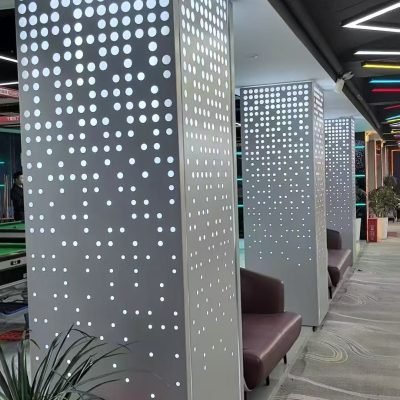 Perforated panel - column cladding