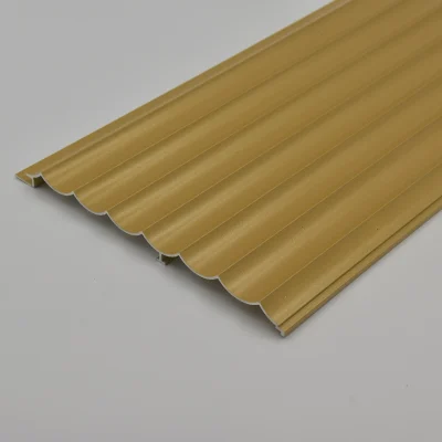 Aluminium wave panel by profile 6063-T5 in luxury gold finish