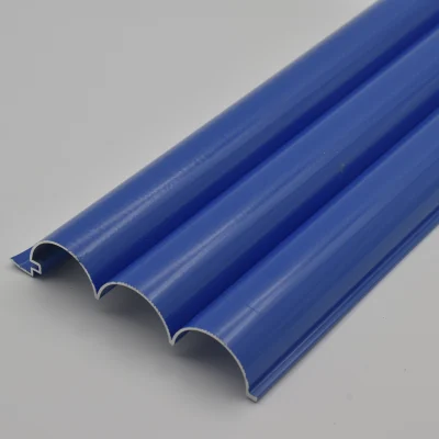 Aluminium wave panel by 6063-T5 in dark blue finish