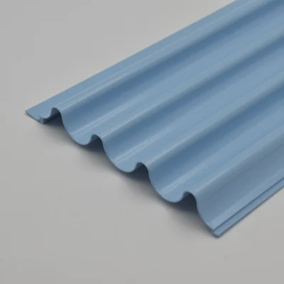 Aluminium wave panel by 6063-T5 in light blue finish